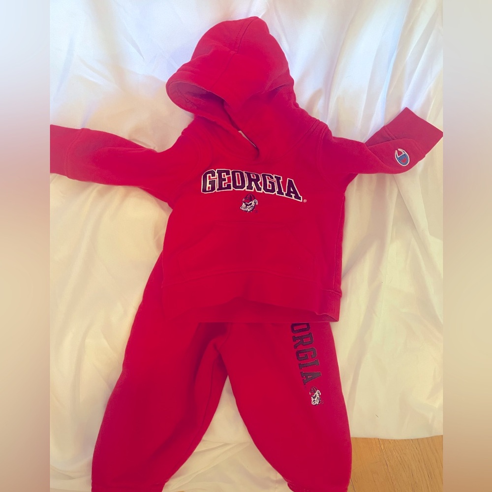 Georgia Bulldog Baby Champion Sweatsuit 6-9 months